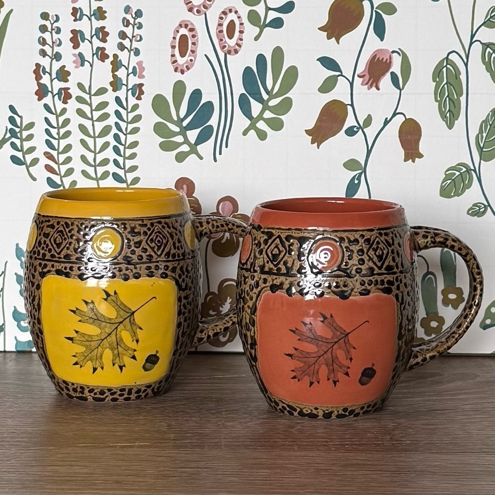 ❌SOLD❌Always Azul Pottery Mugs Set of 2